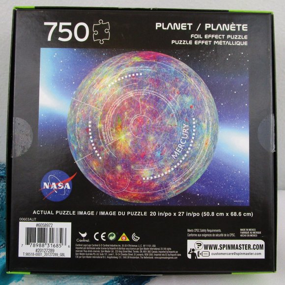 NASA 750 Piece Foil Effect Planet Jigsaw Puzzle - Picture 2 of 14